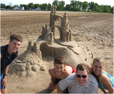 One of the Curleys' favorite sandcastles.